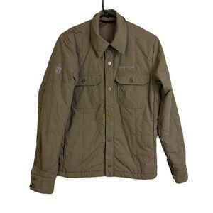 Kryptek Bushcraft Quilted Jacket Mens Olive Tan Outdoors Snap Pockets Lined